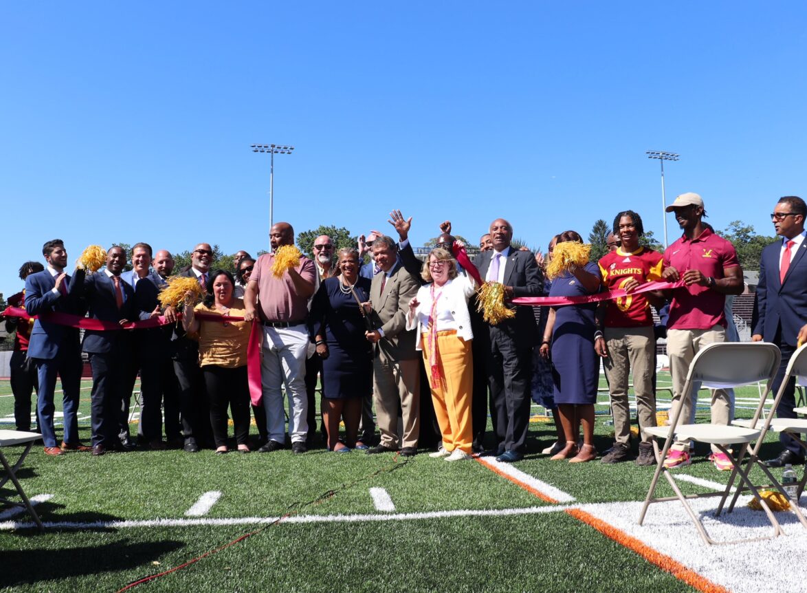 County Executive George Latimer, Mayor Shawyn Patterson-Howard Host Ribbon Cutting And Press Tour Of The New Memorial Field