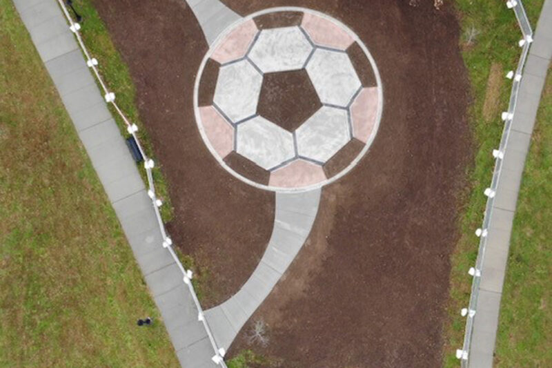 concrete walkways for athletic fields