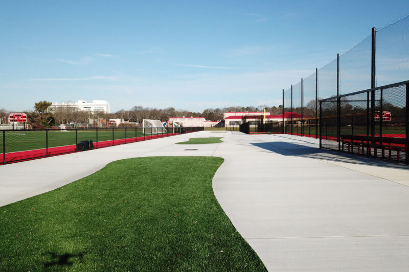 concrete walkways for athletic fields