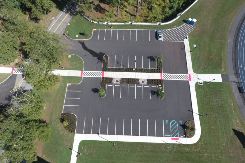 concrete walkways for athletic fields