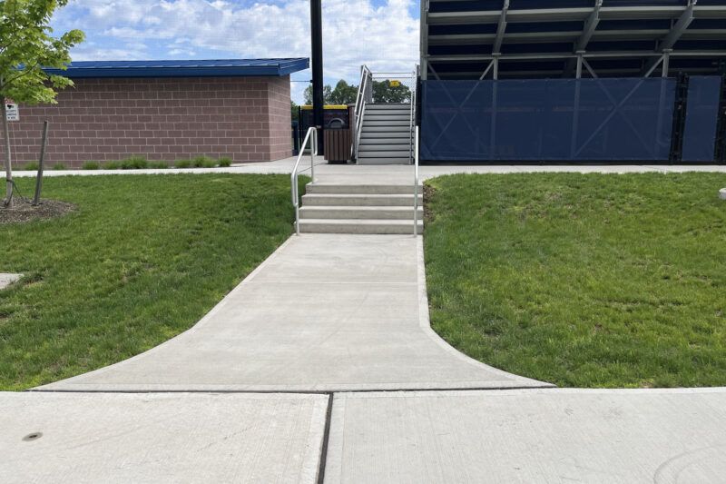 concrete walkways for athletic fields